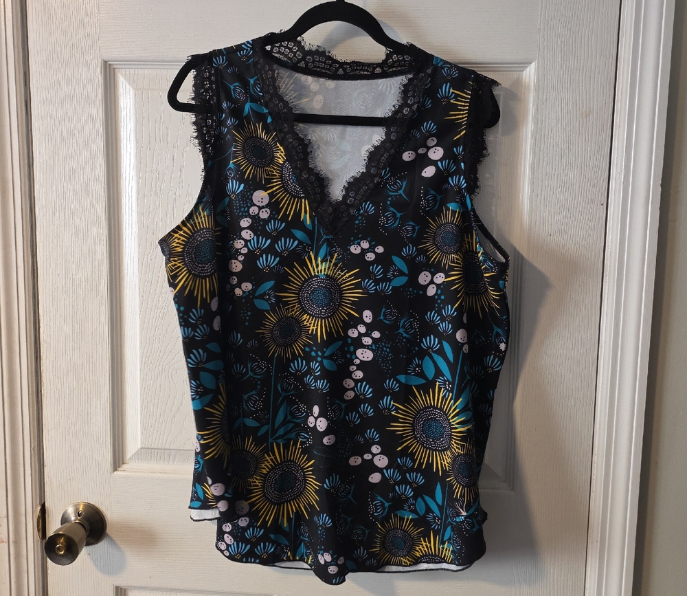 Elegant Black Floral Lace Blouse